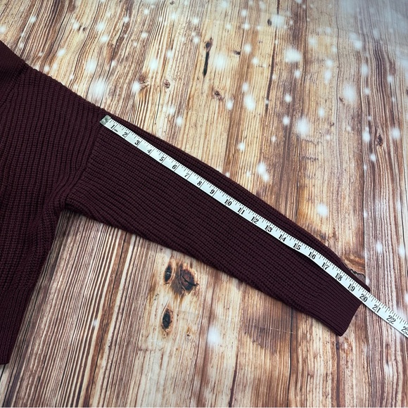 Babaton Canberra Womens Long Sleeve Cropped Button Sweater Size Small Burgundy - Picture 10 of 12